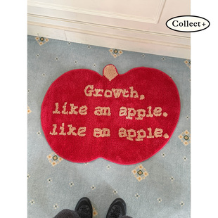 原创设计苹果字母法式复古家用卧室床边毯浴室吸水沙发垫客厅地毯