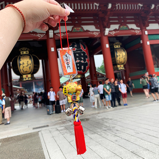 日本代购东京浅草雷门包挂件汽车交通安全挂饰情侣包包钥匙扣