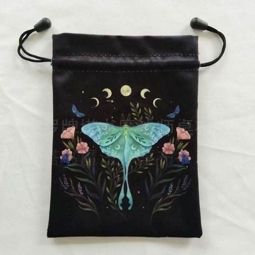 柔软月相蝴蝶绒布袋收纳袋