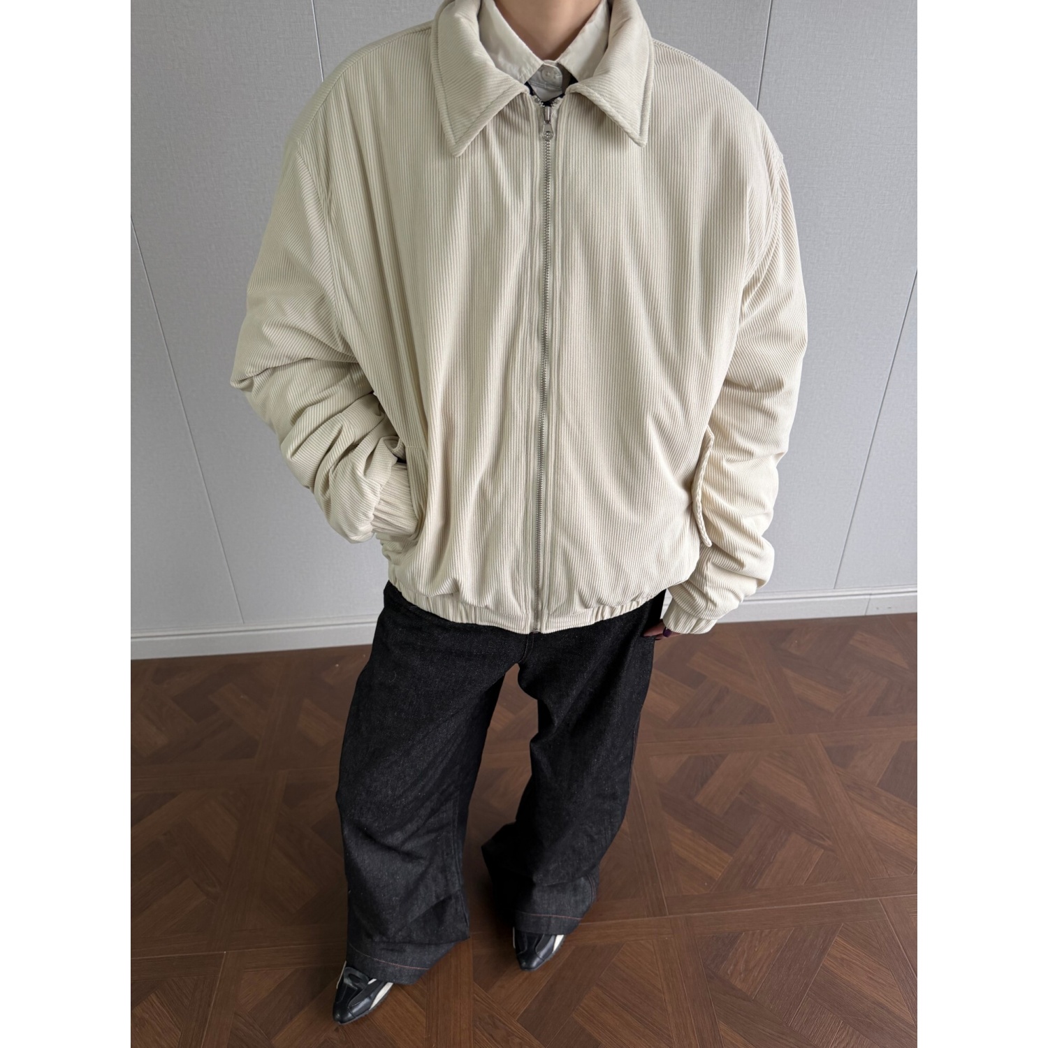 SAIMT美式复古翻领保暖棉服男