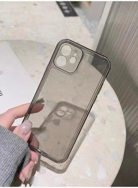 全包黑灰色软壳适用17PROMAX手机壳iPhone16Pro纯色xr克莱因蓝15简约14/13透明12