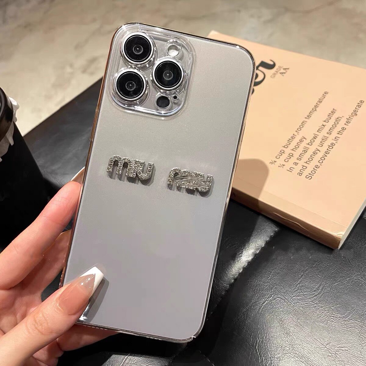 高级感少女透明硬壳18适用iPhone16proMax手机壳苹果15全包边14防摔13保护套12/11水钻XR轻奢plus时尚mini