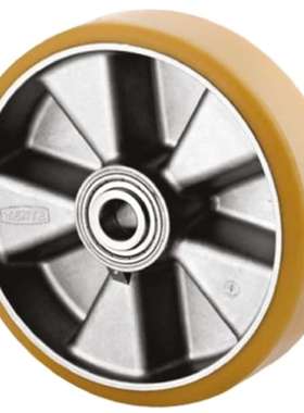 Tente ITP160x50-Ø20 flat 黄色聚氨酯耐腐蚀电车轮 1600公斤