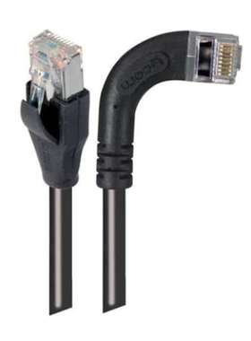 L-Com TRD815SRA7BLK-1 TRD 1英尺 Cat5e 黑色 RJ45 转公头 RJ45