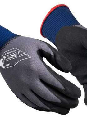 GUIDE GLOVES GUIDE 3304 T6 指南 3304 黑蓝灰色弹性烷、甘油、