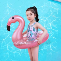 Vòng bơi lưới trẻ em màu đỏ bơm hơi hàng nổi bể bơi đồ chơi nổi flamingo nổi giường nước gắn kết người lớn - Cao su nổi phao bơi đeo bụng