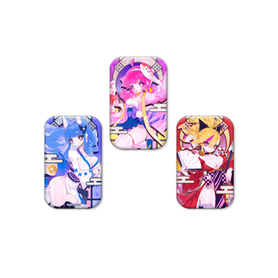 MuseDash日和弦音徽章方形双闪银葱拉丝和风吧唧喵斯快跑官方周边