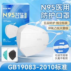 N95医用防护口罩夏季薄款透气一次性医疗灭菌级别可调节不勒耳朵