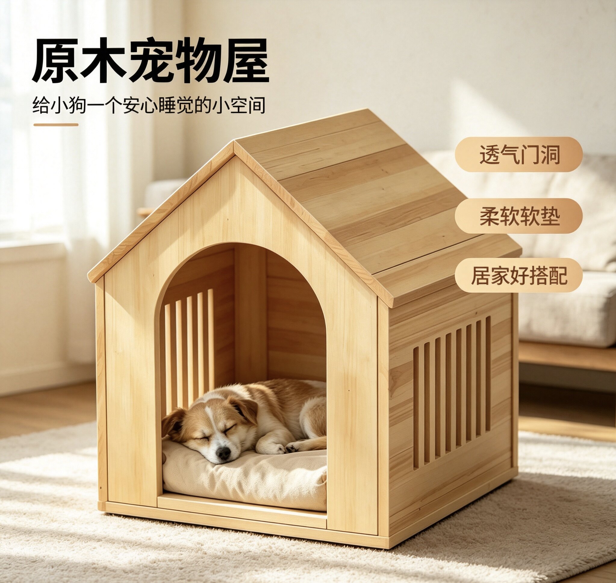 实木猫窝家用四季通用猫房子半封猫窝/屋/帐篷/沙发
