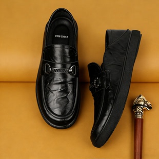 一脚蹬英伦风套脚轻便皮鞋 2599时尚 豆豆鞋 2026年新款 男 男鞋