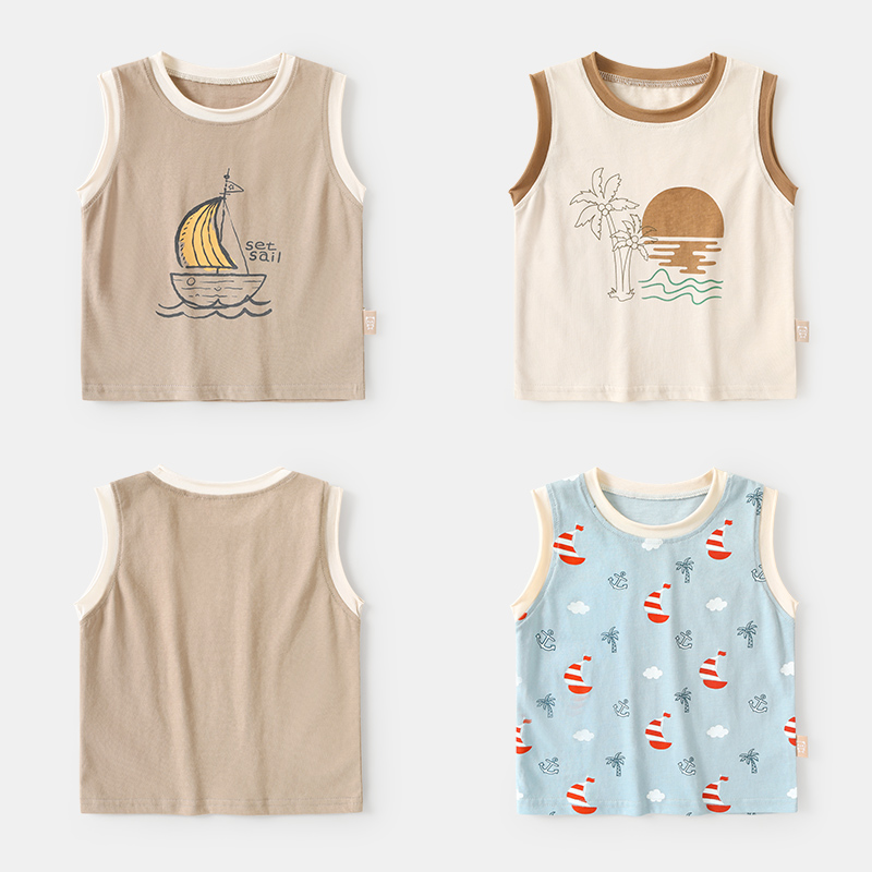 婴儿衣服休闲印花背心
