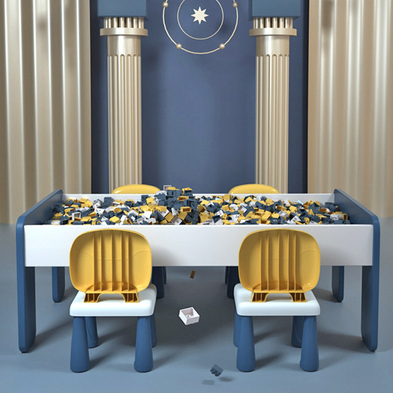 积木桌塑料儿童多功能玩具游戏桌益智大颗粒宝宝早教乐高桌