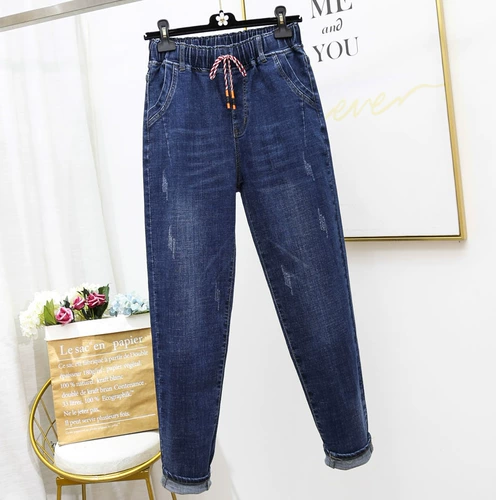 Утепленные эластичные джинсы, приталенные штаны, большой размер, высокая талия, подходит для полных девушек