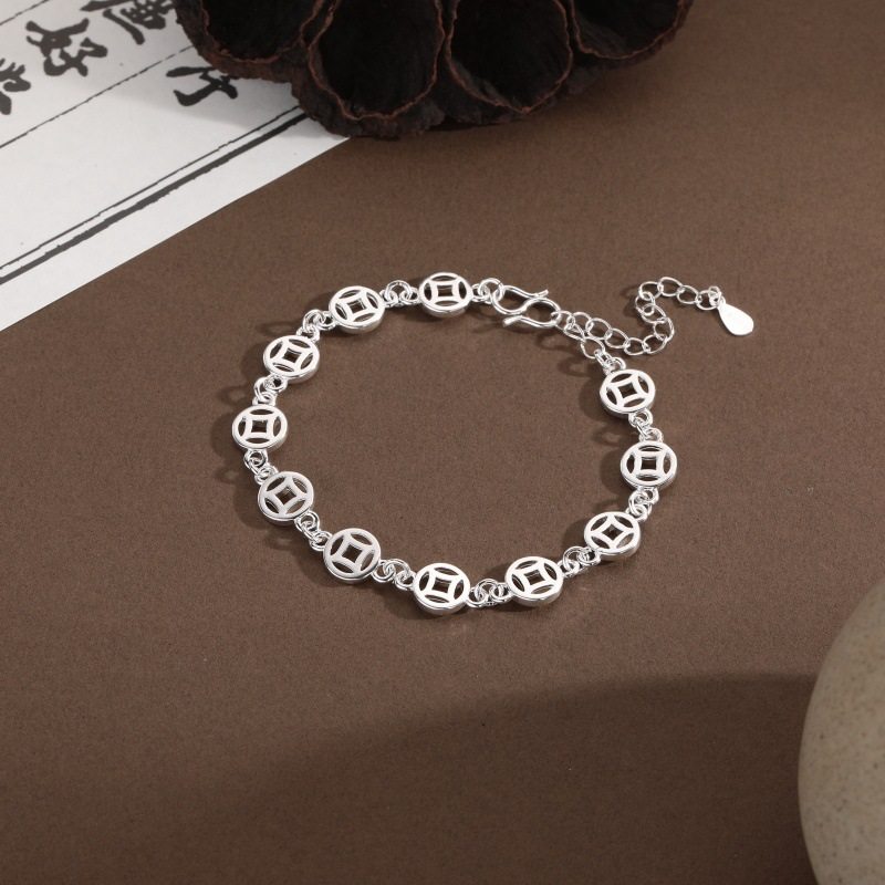 新款转运镂空钱币手链招财进宝时尚复古中国风手饰本命年百搭饰品,饰品/流行首饰/时尚饰品新,手链,淘宝优惠券,粉丝福利购,淘宝优惠卷