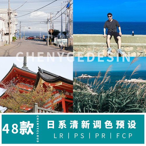 日系清新人物情绪风景/LR/PS/PR/FCPX调色预设剪映调色lightroom
