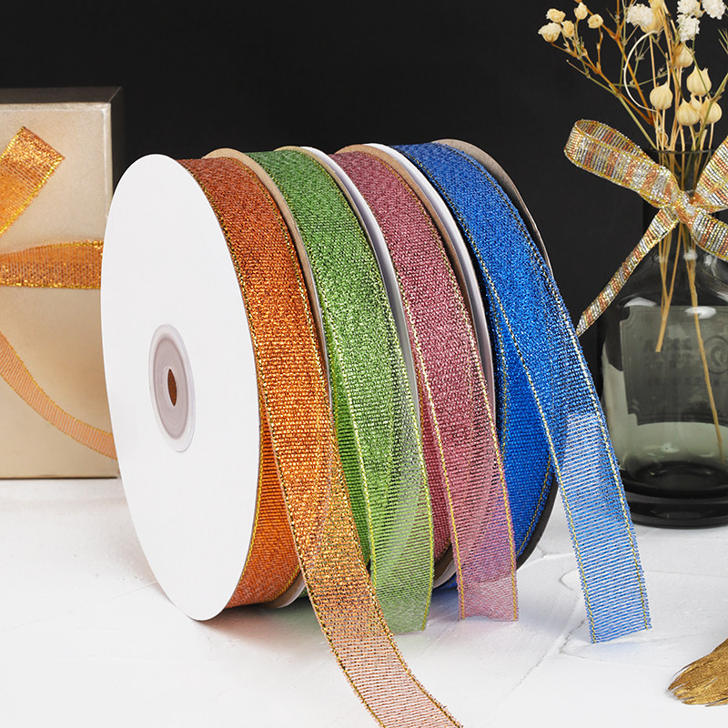 圣诞鲜花包扎彩葱带礼物礼品盒装饰丝带diy蝴蝶结绸带花瓶彩带