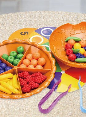 超级水果派夹玩具 在家玩的游戏 桌上儿童专注力挑豆子家庭桌游