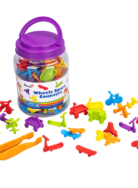 FritzS儿童小手肌颜色形状认知分类配对思维训练轮滑模型早教益智