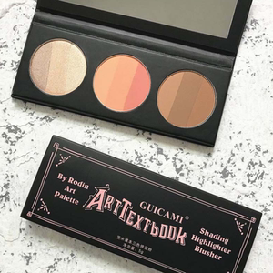 ins艺术课堂三色合一修容腮红高光粉饼