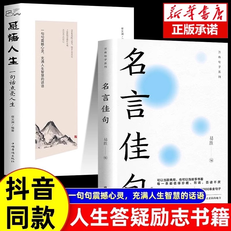 名言佳句+感悟人生语录大全人生感悟初中生高中生小学生名人名言经典语录励志书籍格言警句优美句子积累好词好句好段大全抖音同款 书籍/杂志/报纸 儿童文学 原图主图