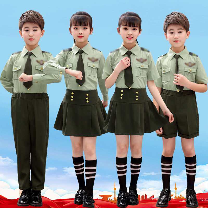 儿童幼儿园警察服军装中小学生合唱服升旗手舞蹈角色扮演演出服