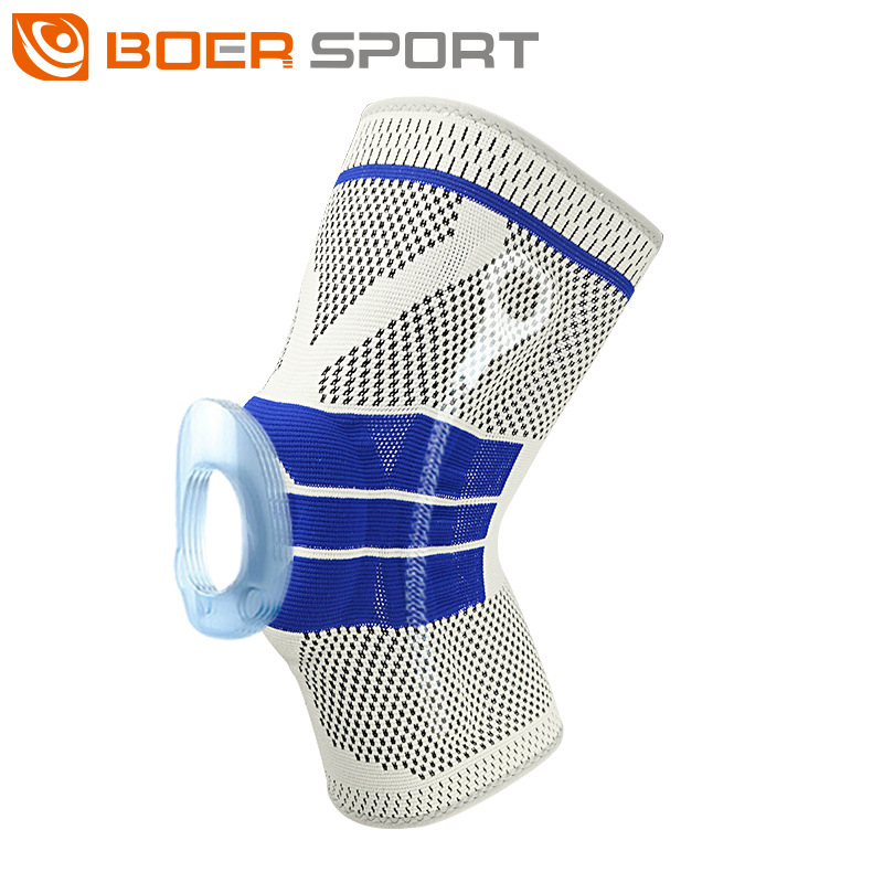 运动护膝专业硅胶防撞弹簧支撑篮球骑行登山跑步健身户外护具护膝