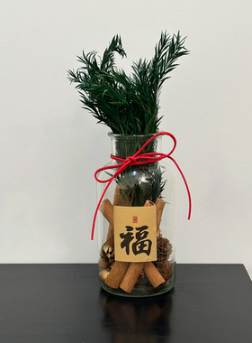 乔迁礼物-肉桂生财入户玄关摆件装饰品聚财瓶客厅旺宅高级感小众