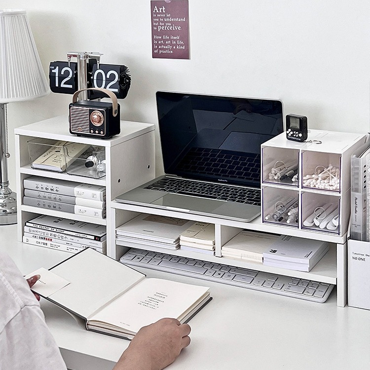 笔记本电脑增高架书桌办公桌桌面收纳架台式显示器宿舍桌上置物架