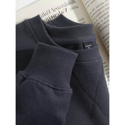 潮牌重磅卫衣男士2025年新款春秋冬季纯棉宽松毛圈圆领打底衫男款