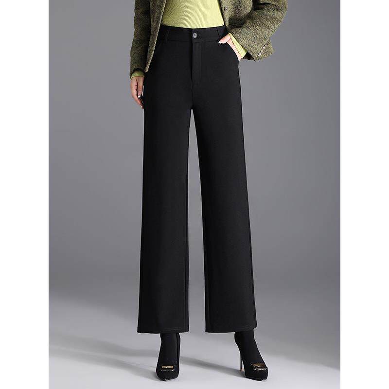 阔腿西装裤女2025春秋新款小个子窄版直筒裤高级感垂感显瘦九分裤
