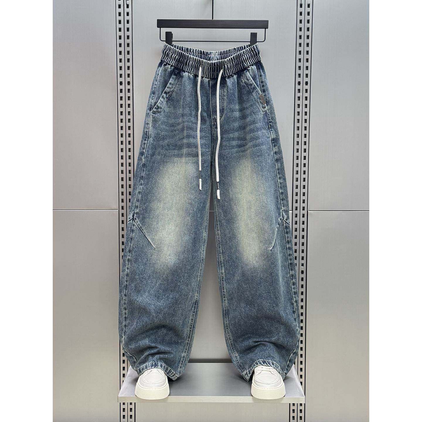 MAROLIO~质量上乘！2025秋季新款覆古牛仔裤男美式高街帅气直筒裤