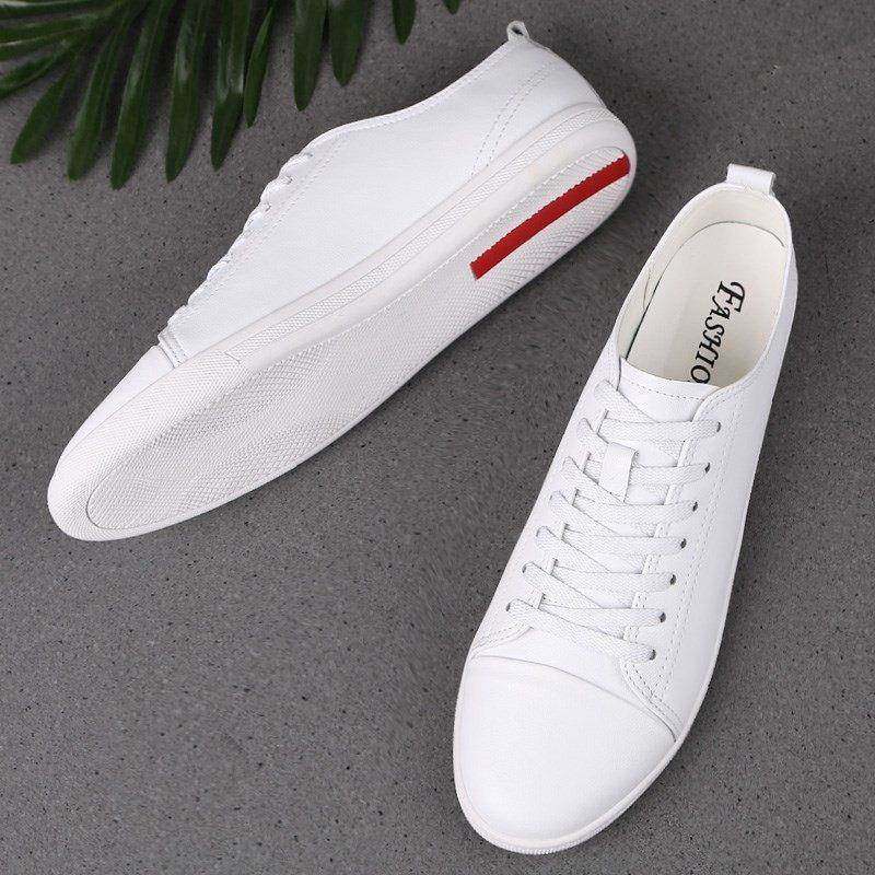 欧洲站2025秋季新款真皮小白鞋男一脚蹬休闲 板鞋百搭潮流软皮鞋,流行男鞋,休闲板鞋,淘宝优惠券,粉丝福利购,淘宝优惠卷