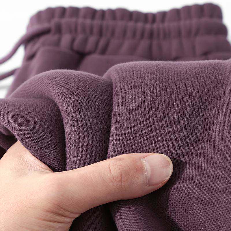 MAROLIO~强烈推荐！高弹显瘦束脚运动裤男重磅加绒保暖纯色休闲裤