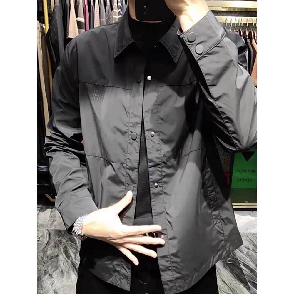 正品夹克外套男春秋季2025短款风衣高级感时尚百搭翻领男士上衣