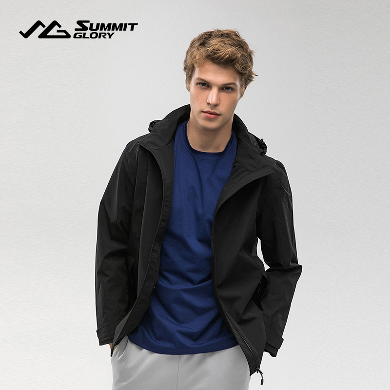 揽胜天下户外冲锋衣休闲防风防水男女同款夹克百搭休闲登山服外套