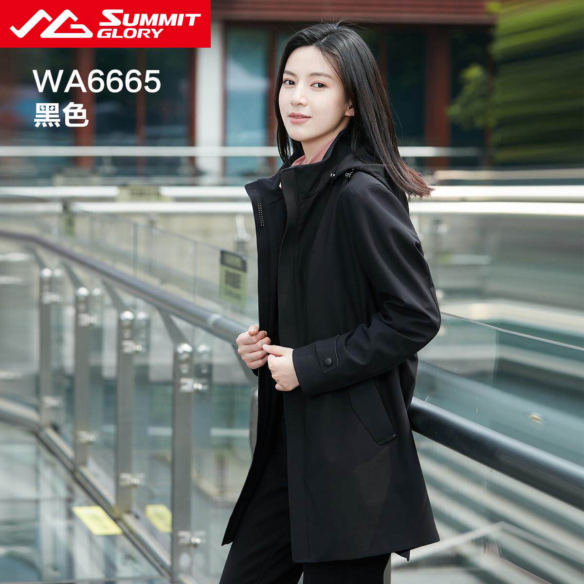 揽胜天下中长款女士风衣外套