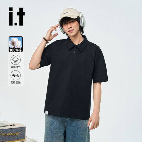 izzue男士重磅短袖POLO衫