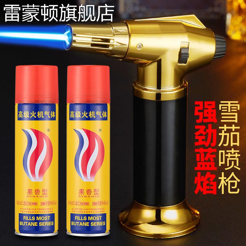 强力喷枪直冲防风充气打火机户外家用艾灸长手柄雪茄电子枪喷焊枪