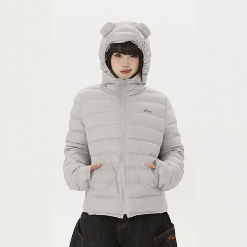 新国标90白鸭绒女轻薄排骨羽绒服