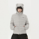 零碎岛屿新国标90白鸭绒熊耳朵连帽排骨羽绒服女冬季 轻薄保暖外套