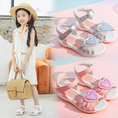 防滑软底儿童夏天凉鞋 特价 2024年新款 真皮公主鞋 清仓女童凉鞋 春季
