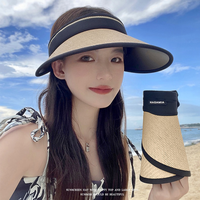 欢瑾空顶帽户外时尚百搭女夏大檐