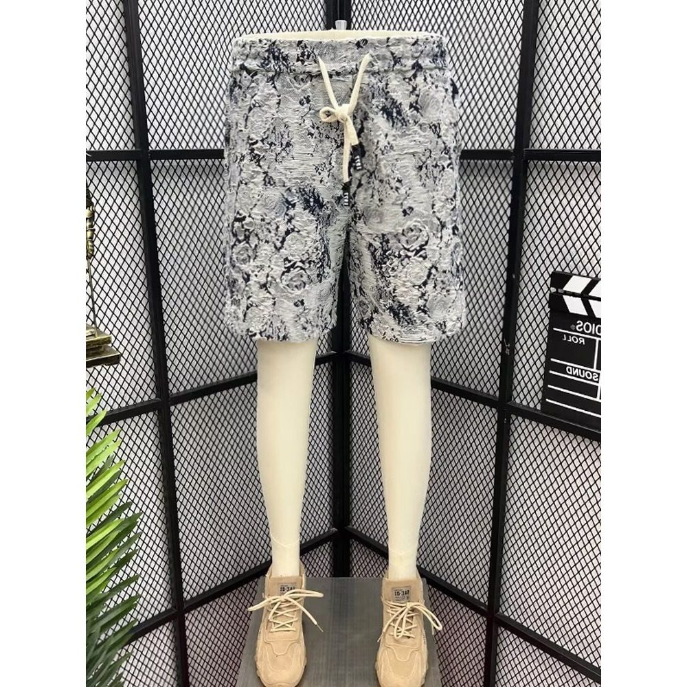 夏季新款休闲破洞牛仔短裤男士潮牌时尚欧洲站宽松五分裤痞帅裤衩,男装,短裤,淘宝优惠券,粉丝福利购,淘宝优惠卷