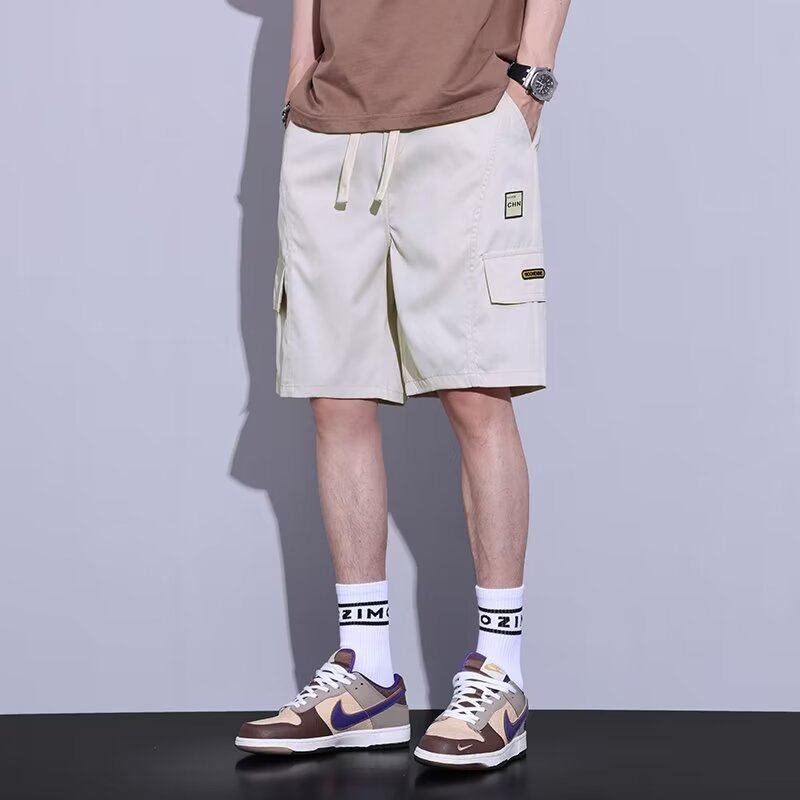 冰丝短裤男夏季薄款工装口袋设计感小众宽松大码潮牌休闲五分中裤,男装,牛仔裤,淘宝优惠券,粉丝福利购,淘宝优惠卷