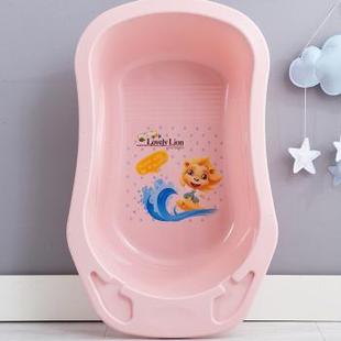 婴儿浴盆幼儿浴盆可坐躺通用儿童洗澡桶J新生幼儿用品小号沐浴桶