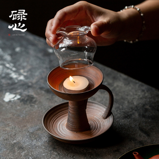 中式 复古老岩泥蜡烛台 摆件蜡烛工具烛光晚餐氛围感烛托 热卖 碌心