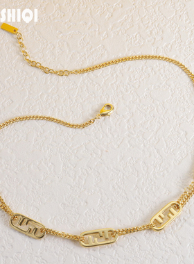 字母锁项链女设计感气质百搭ins