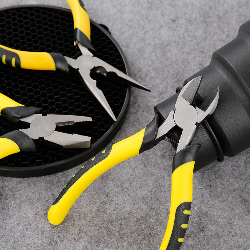 老虎钳钢丝钳斜口钳8寸6寸钳子万用多功能手钳家用尖嘴钳五金工具