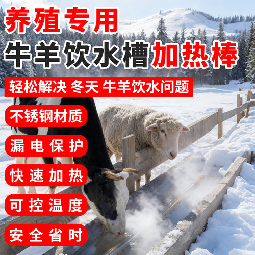 牛羊水槽加热棒养殖场大功率恒温电热得快饮水箱烧水桶加热管神器