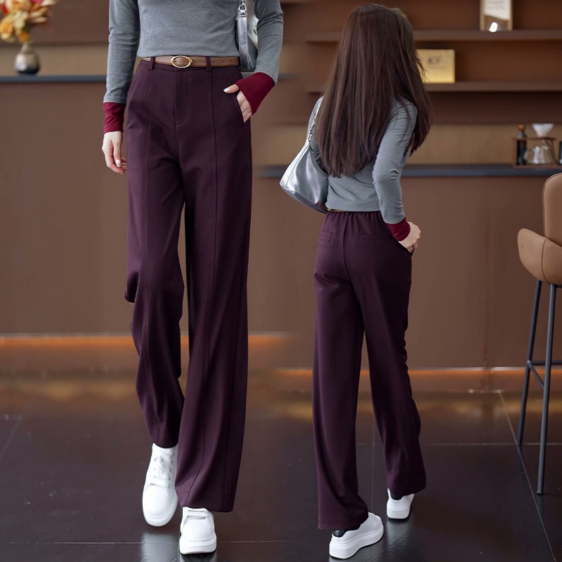 羊毛西装直筒裤女秋季2025新款